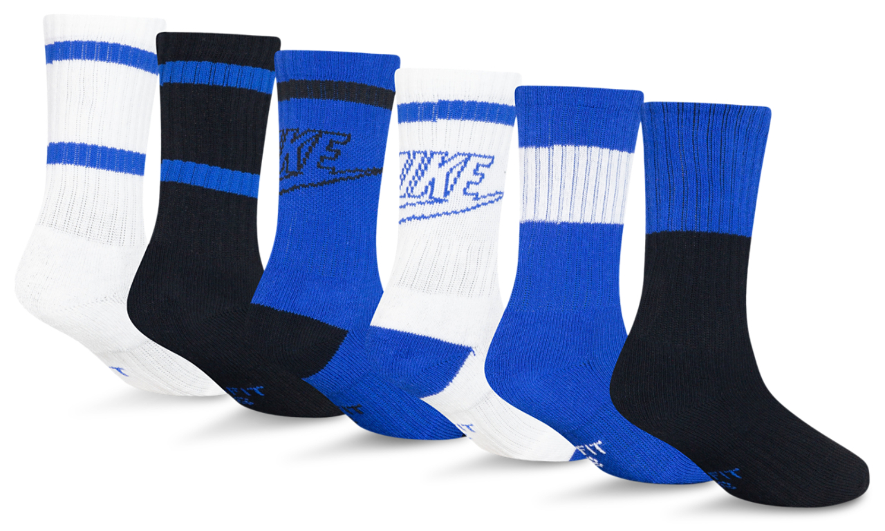 Nike Retro 6 Pack Crew Socks Image 2 of 2. Tap to open photo gallery.