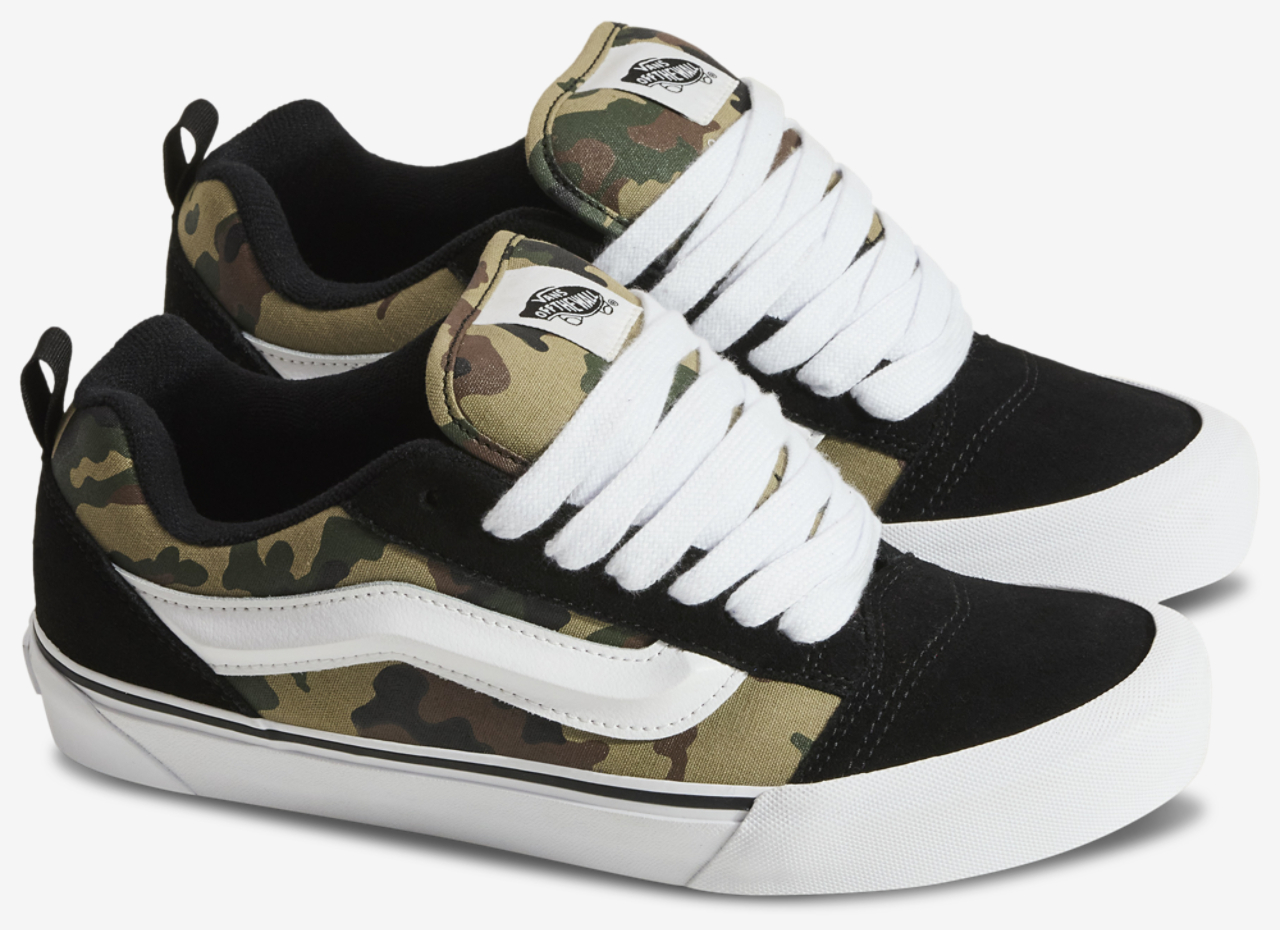 Vans Knu Skool Camo Image 2 of 5. Tap to open photo gallery.