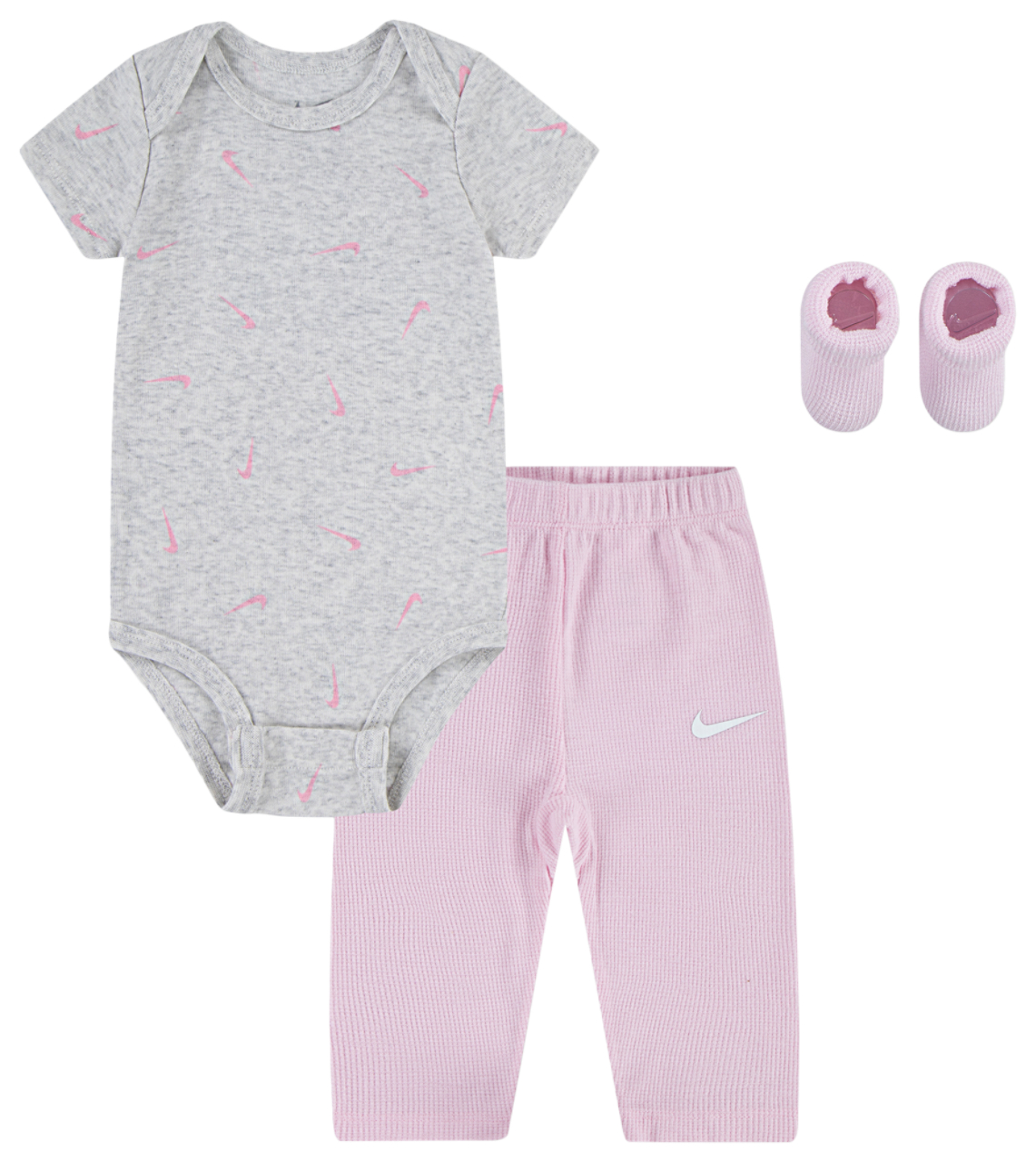 Nike Bodysuit and Waffle Pant 3 Pack Image 1 of 4. Tap to open photo gallery.