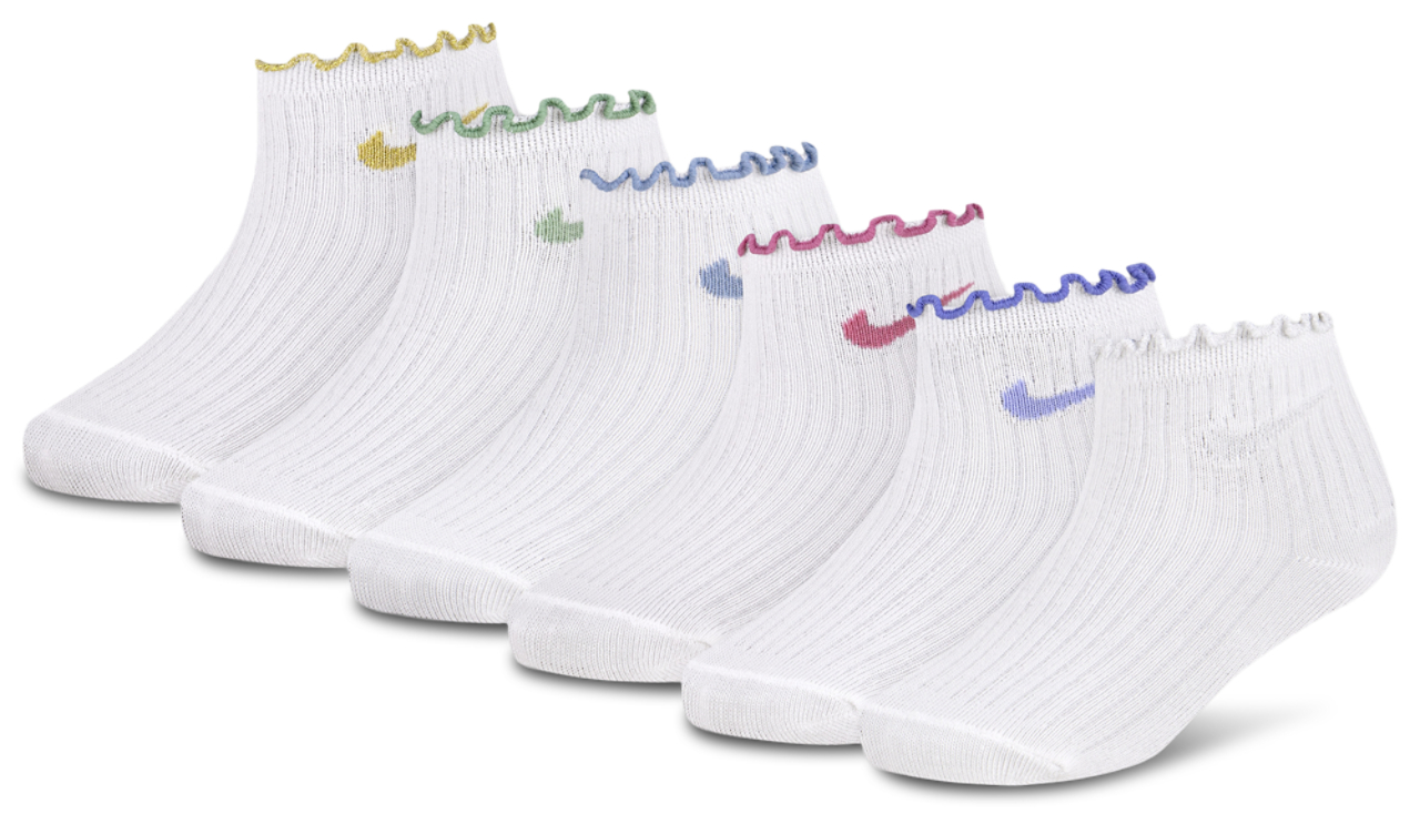 Nike Lettuce Welt 6 Pack Quarter Socks - Youth | Kids Foot Locker