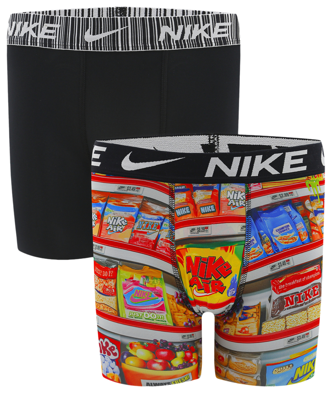 Nike Printed Long Boxer Briefs 2 Pack Image 1 of 2. Tap to open photo gallery.