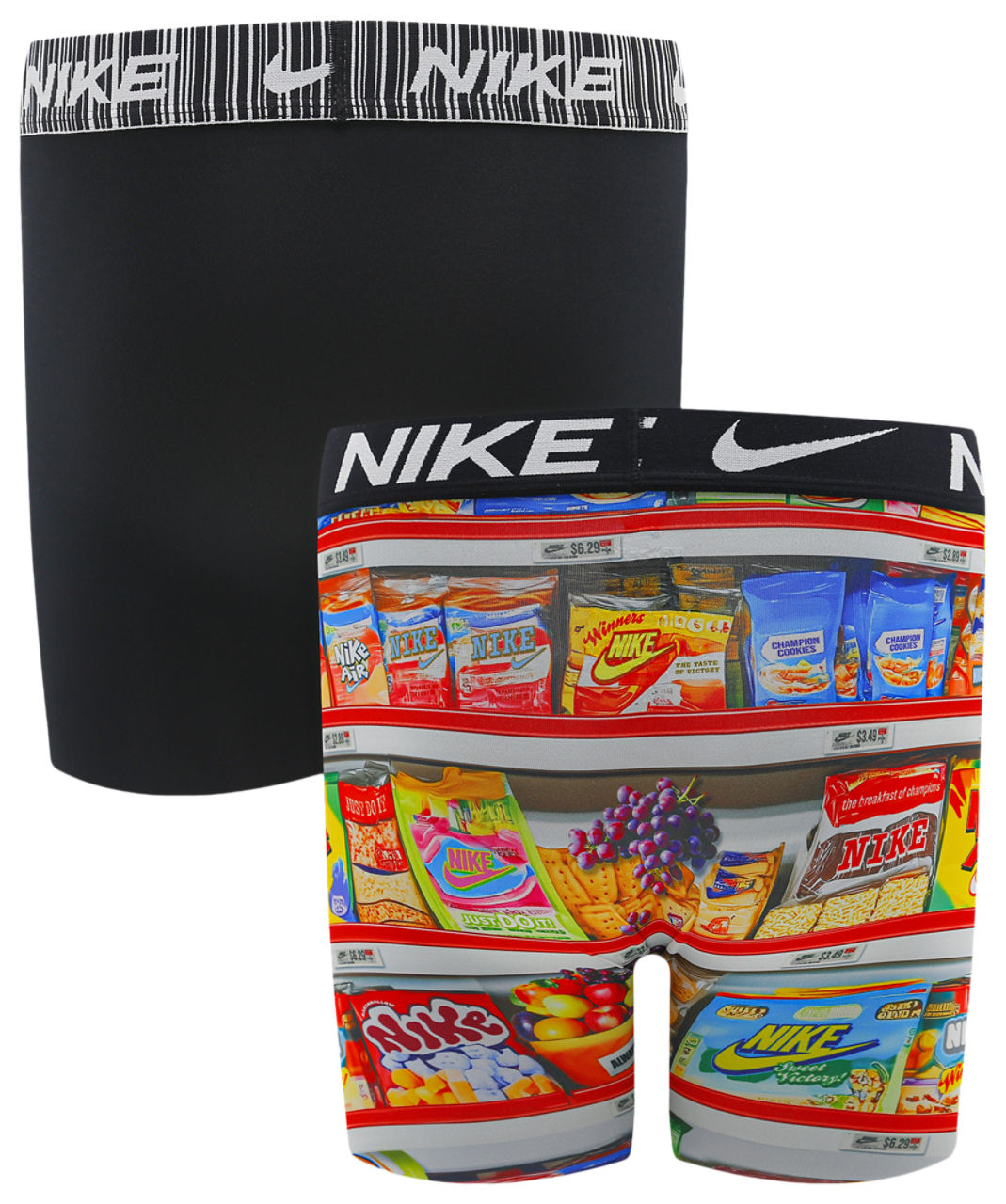Nike Printed Long Boxer Briefs 2 Pack Image 2 of 2. Tap to open photo gallery.