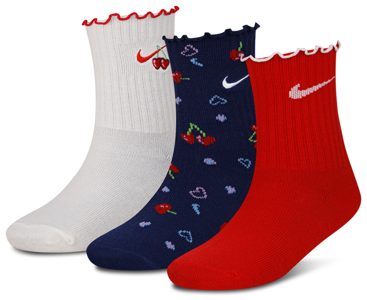 Nike Cherry Lettuce Micro Crew Socks Image 1 of 2. Tap to open photo gallery.