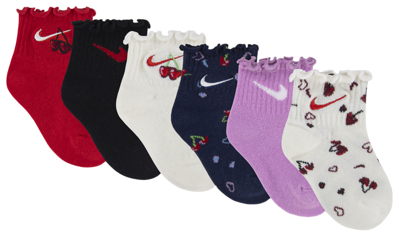 Nike Cherry Lettuce Socks 6 Pack Image 2 of 2. Tap to open photo gallery.