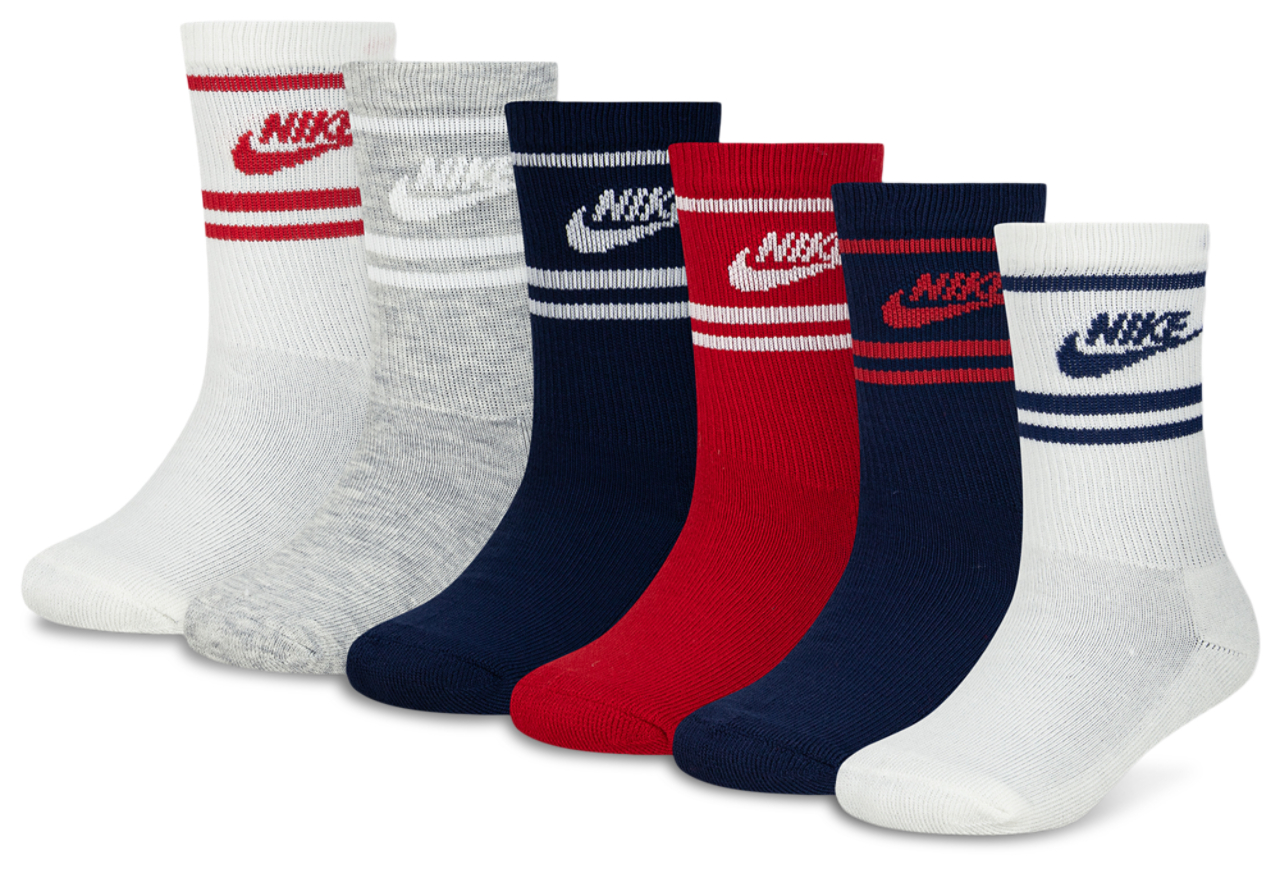 Nike Futura Stripe 6 Pack Crew Socks Image 1 of 2. Tap to open photo gallery.
