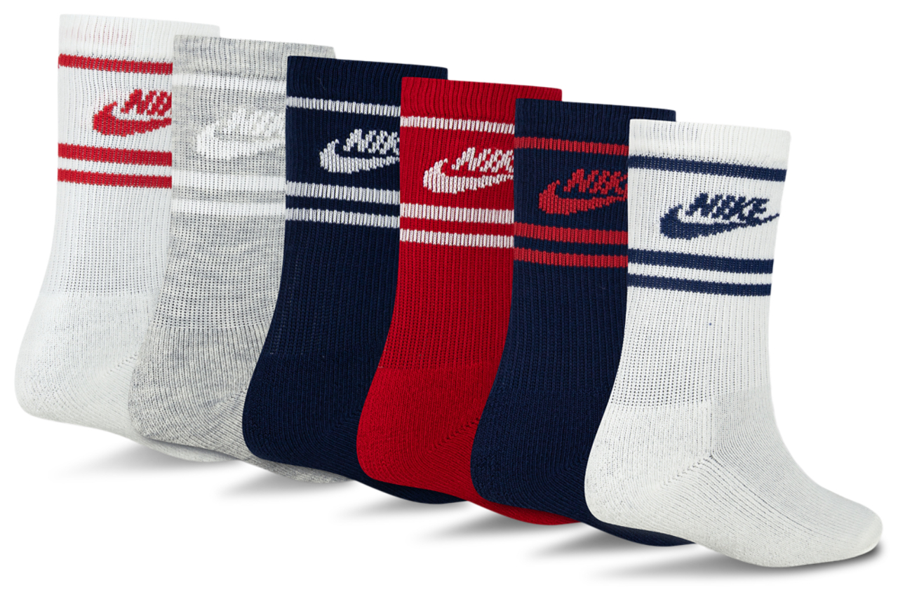 Nike Futura Stripe 6 Pack Crew Socks Image 2 of 2. Tap to open photo gallery.