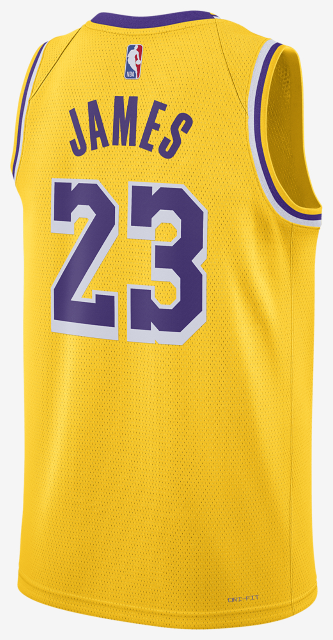 Nike Lakers Dri-FIT Swingman Icon Jersey Image 2 of 3. Tap to open photo gallery.