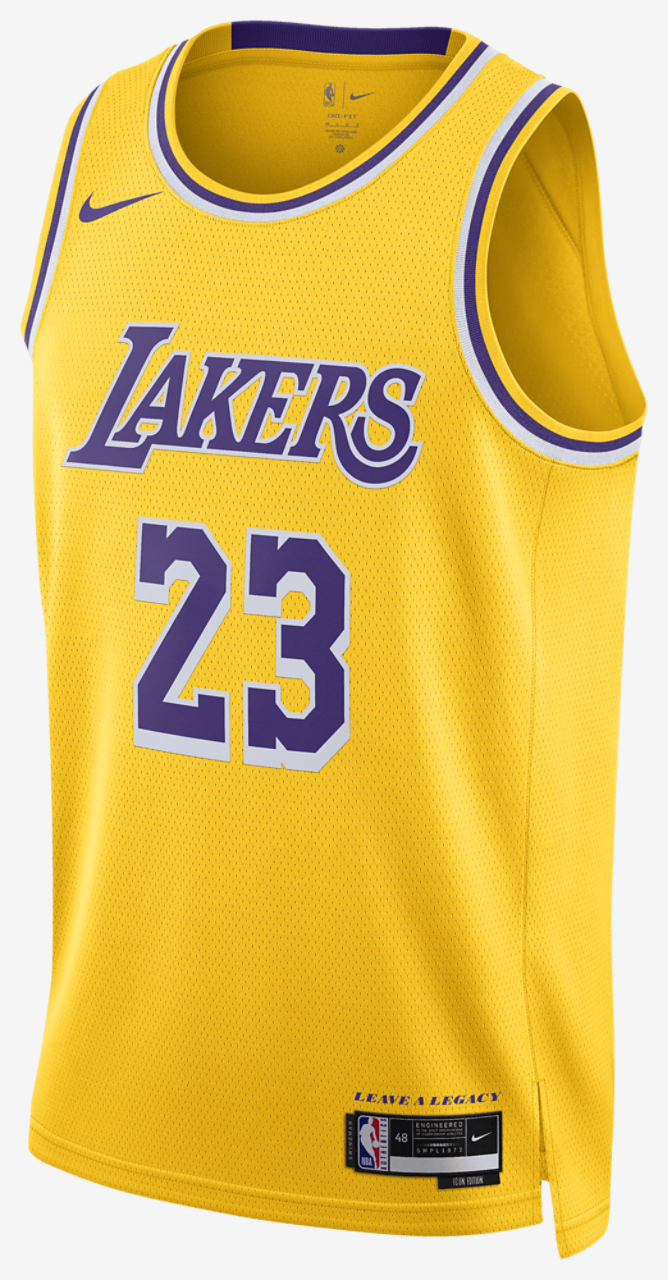 Nike Lakers Dri-FIT Swingman Icon Jersey Image 3 of 3. Tap to open photo gallery.