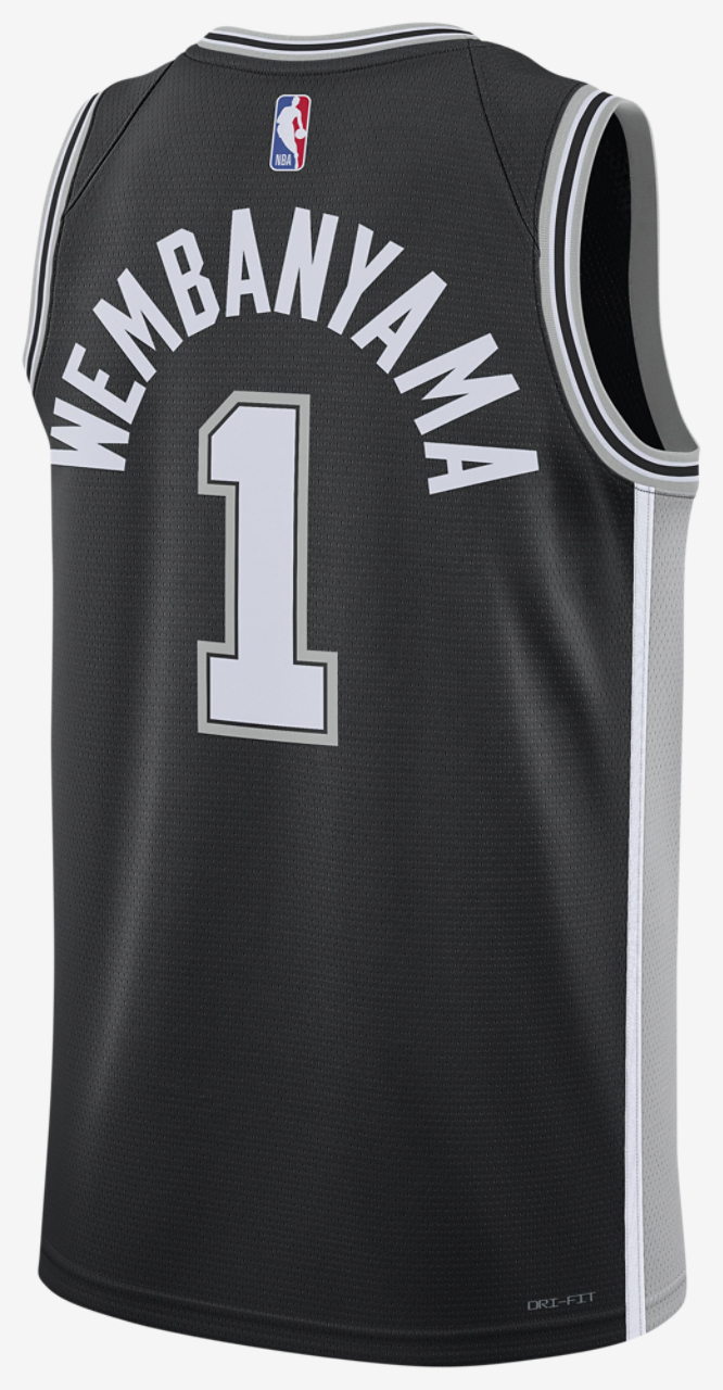 Nike Spurs Dri-FIT Swingman Jersey Image 2 of 2. Tap to open photo gallery.