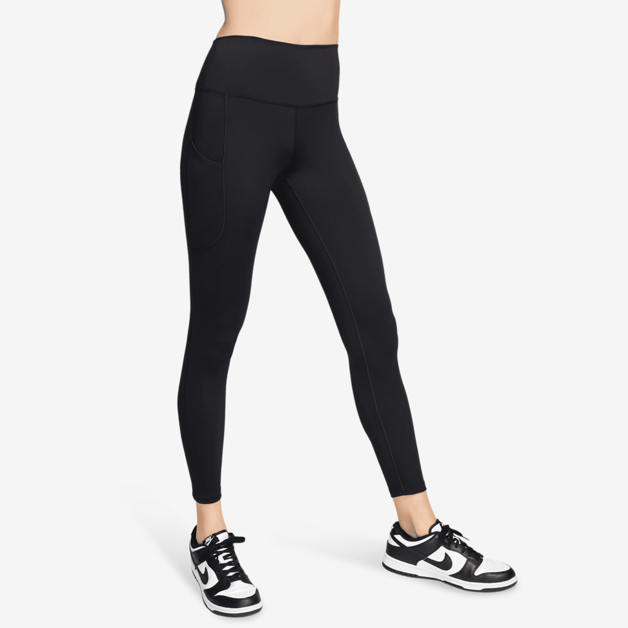 Nike Dri-FIT One High Rise 7/8 Pocket Tights Image 1 of 4. Tap to open photo gallery.