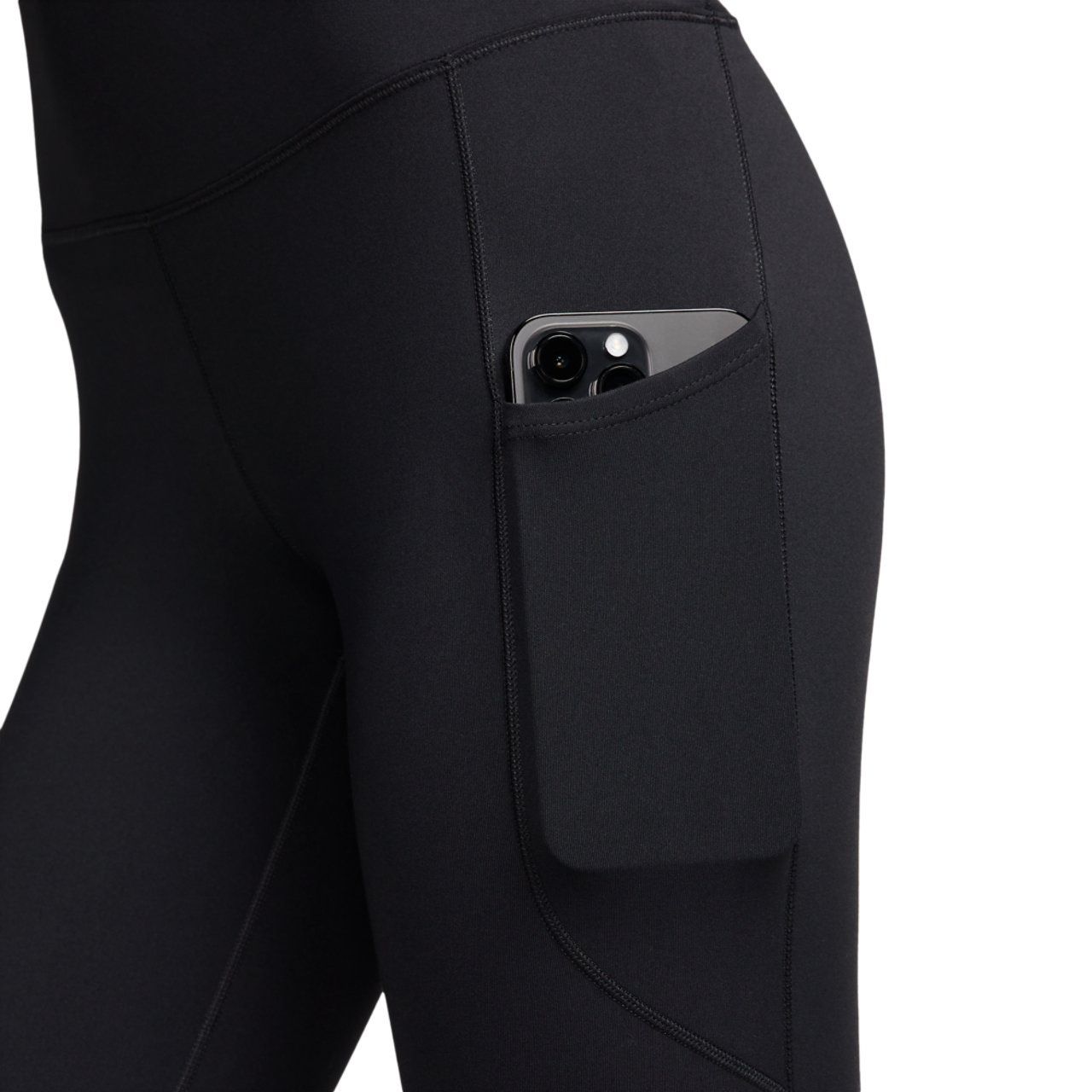 Nike Dri-FIT One High Rise 7/8 Pocket Tights Image 3 of 4. Tap to open photo gallery.