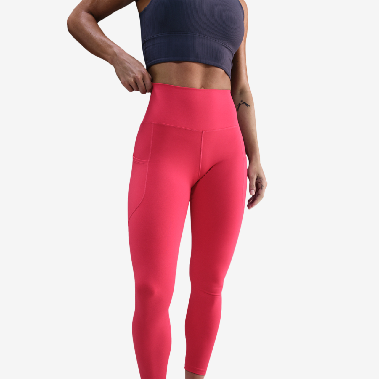 Nike Dri-FIT One High Rise 7/8 Pocket Tights Image 1 of 4. Tap to open photo gallery.