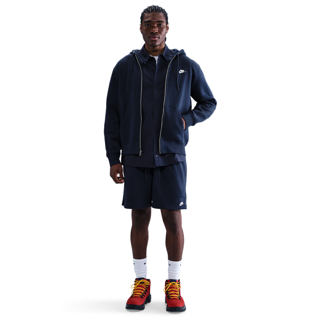 Nike Club Flow French Terry Shorts Image 3 of 4. Tap to open photo gallery.