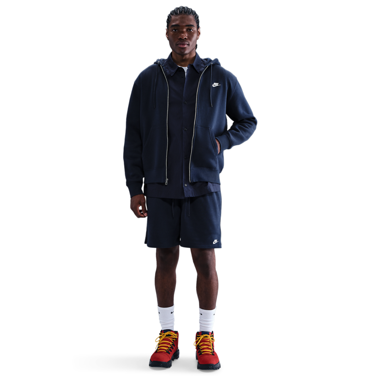 Nike Club Flow French Terry Shorts Image 3 of 4. Tap to open photo gallery.