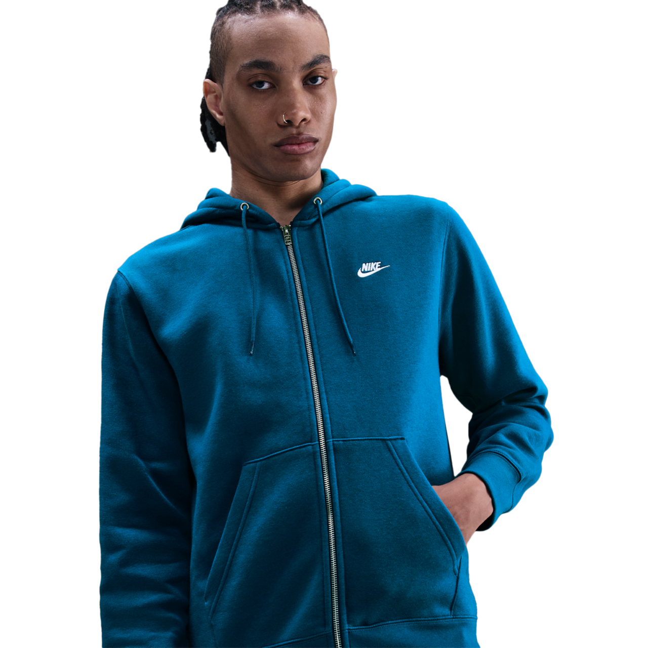 Nike Club Full-Zip Hoodie Image 1 of 4. Tap to open photo gallery.