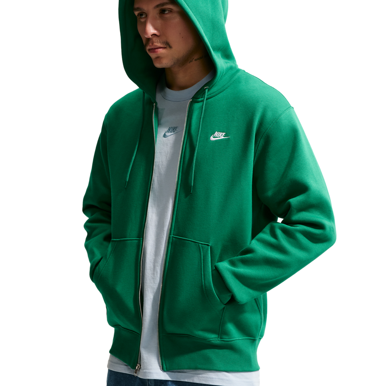 Nike Club Full-Zip Hoodie Image 5 of 7. Tap to open photo gallery.