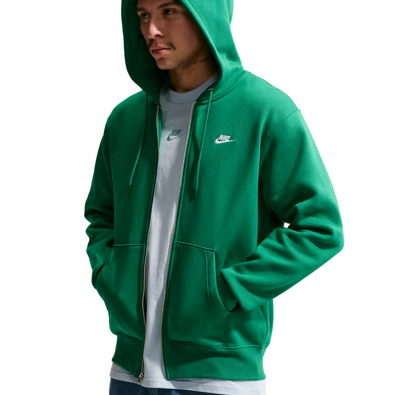 Nike Club Full-Zip Hoodie Image 5 of 7. Tap to open photo gallery.