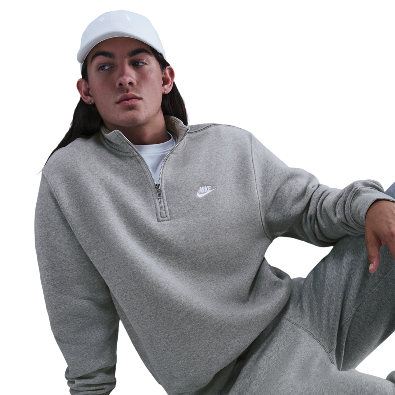 Nike Club Fleece Half-Zip Image 5 of 7. Tap to open photo gallery.