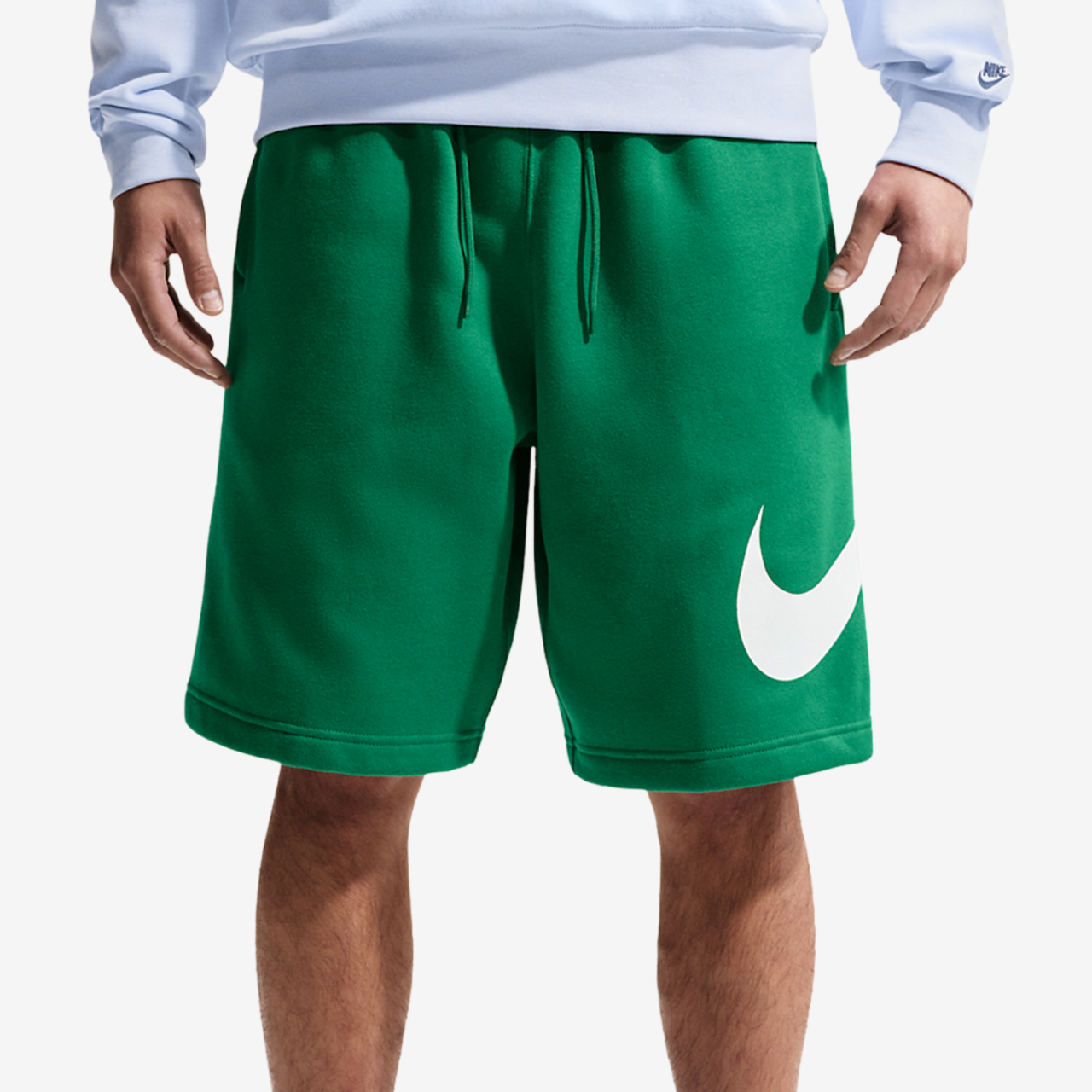 Nike Solo Swoosh Fleece Shorts Image 1 of 7. Tap to open photo gallery.