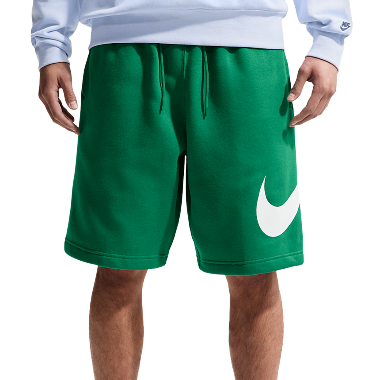 Nike Solo Swoosh Fleece Shorts Image 1 of 7. Tap to open photo gallery.