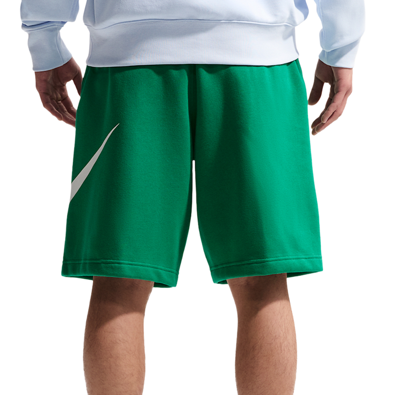 Nike Solo Swoosh Fleece Shorts Image 2 of 7. Tap to open photo gallery.