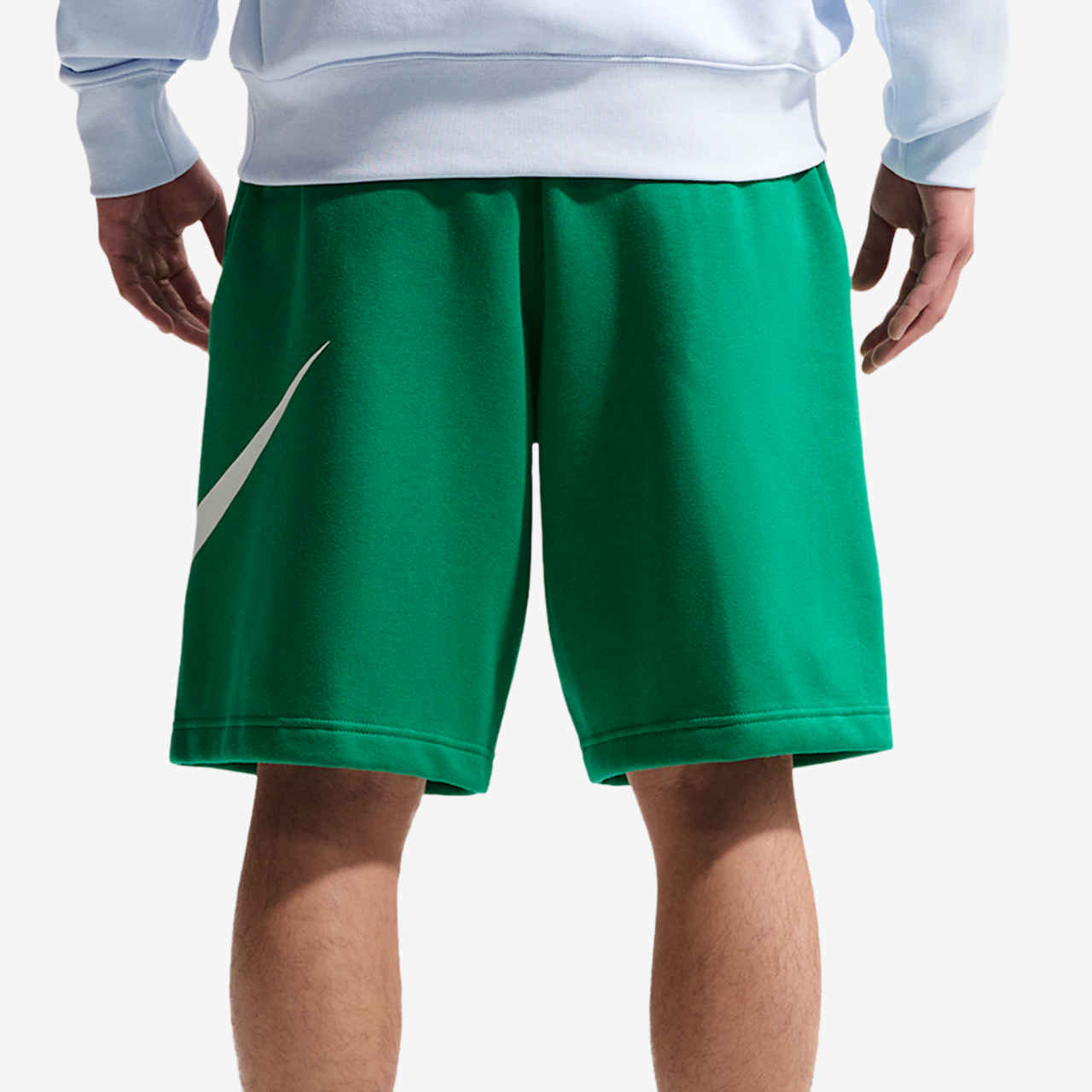 Nike Solo Swoosh Fleece Shorts Image 2 of 7. Tap to open photo gallery.