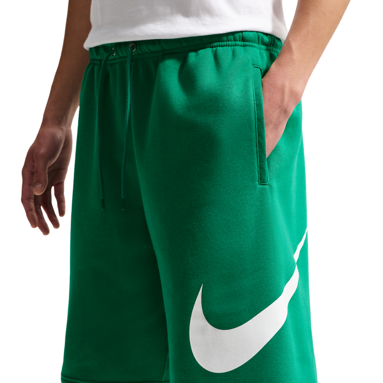 Nike Solo Swoosh Fleece Shorts Image 3 of 7. Tap to open photo gallery.
