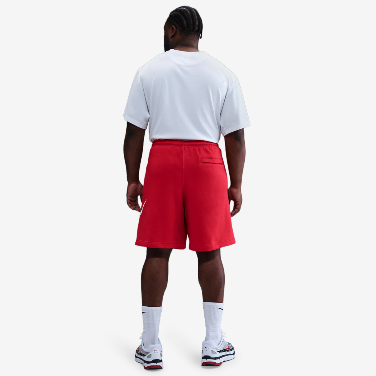 Nike Solo Swoosh Fleece Shorts Image 2 of 3. Tap to open photo gallery.