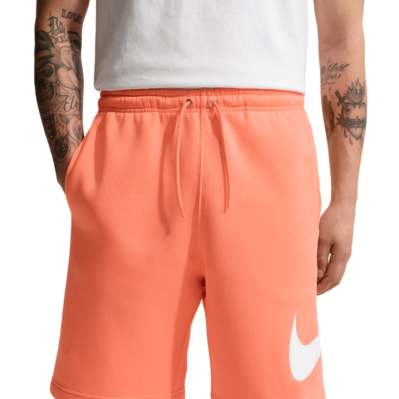 Nike Solo Swoosh Fleece Shorts Image 3 of 6. Tap to open photo gallery.