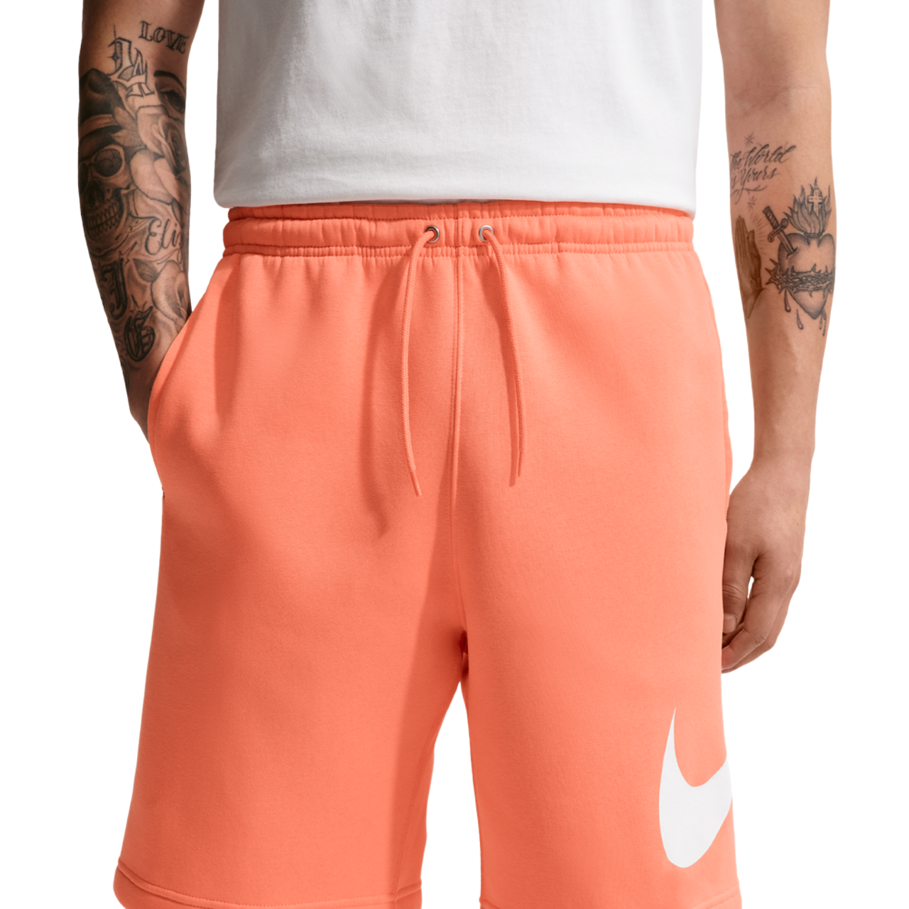 Nike Solo Swoosh Fleece Shorts Image 3 of 6. Tap to open photo gallery.