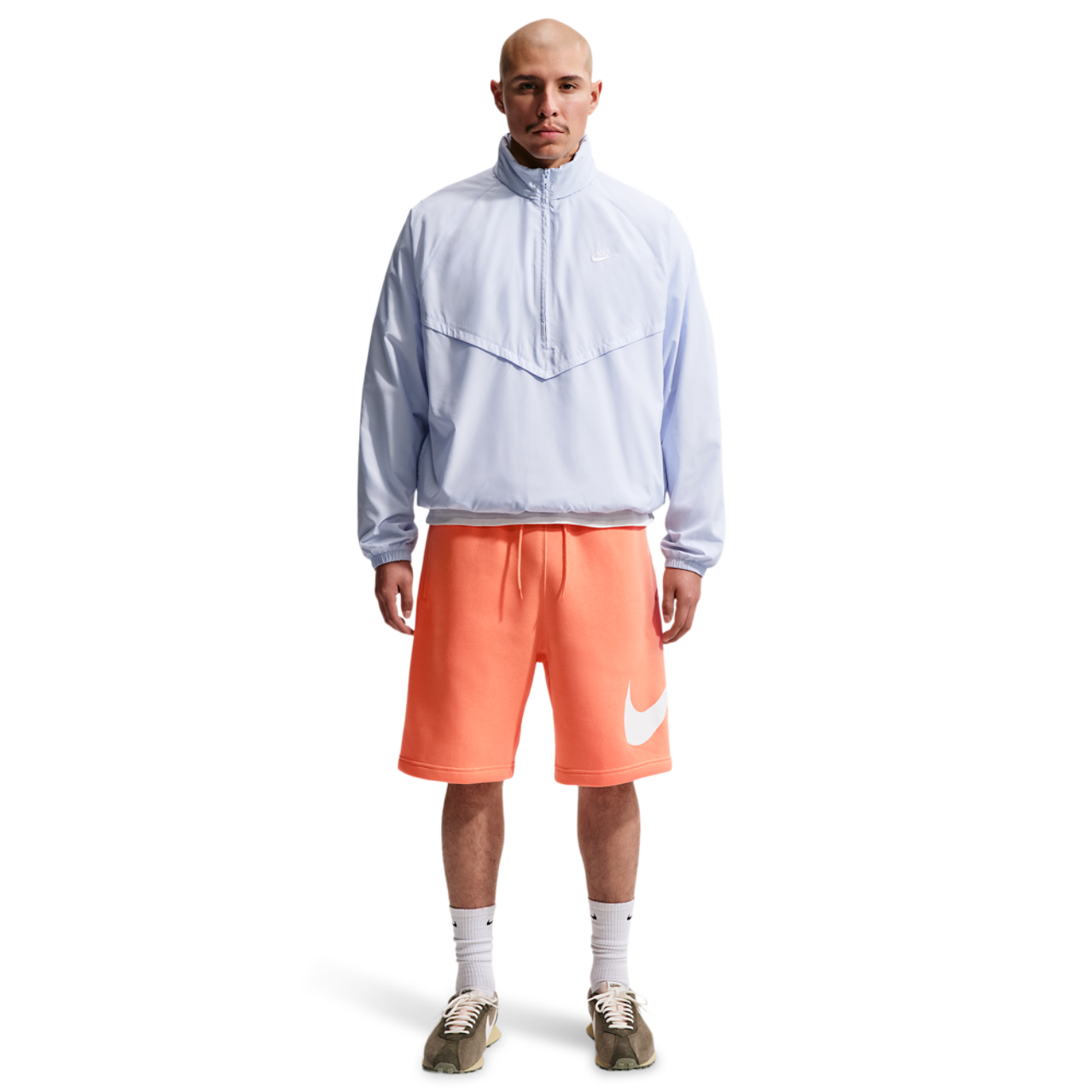 Nike Solo Swoosh Fleece Shorts Image 5 of 6. Tap to open photo gallery.