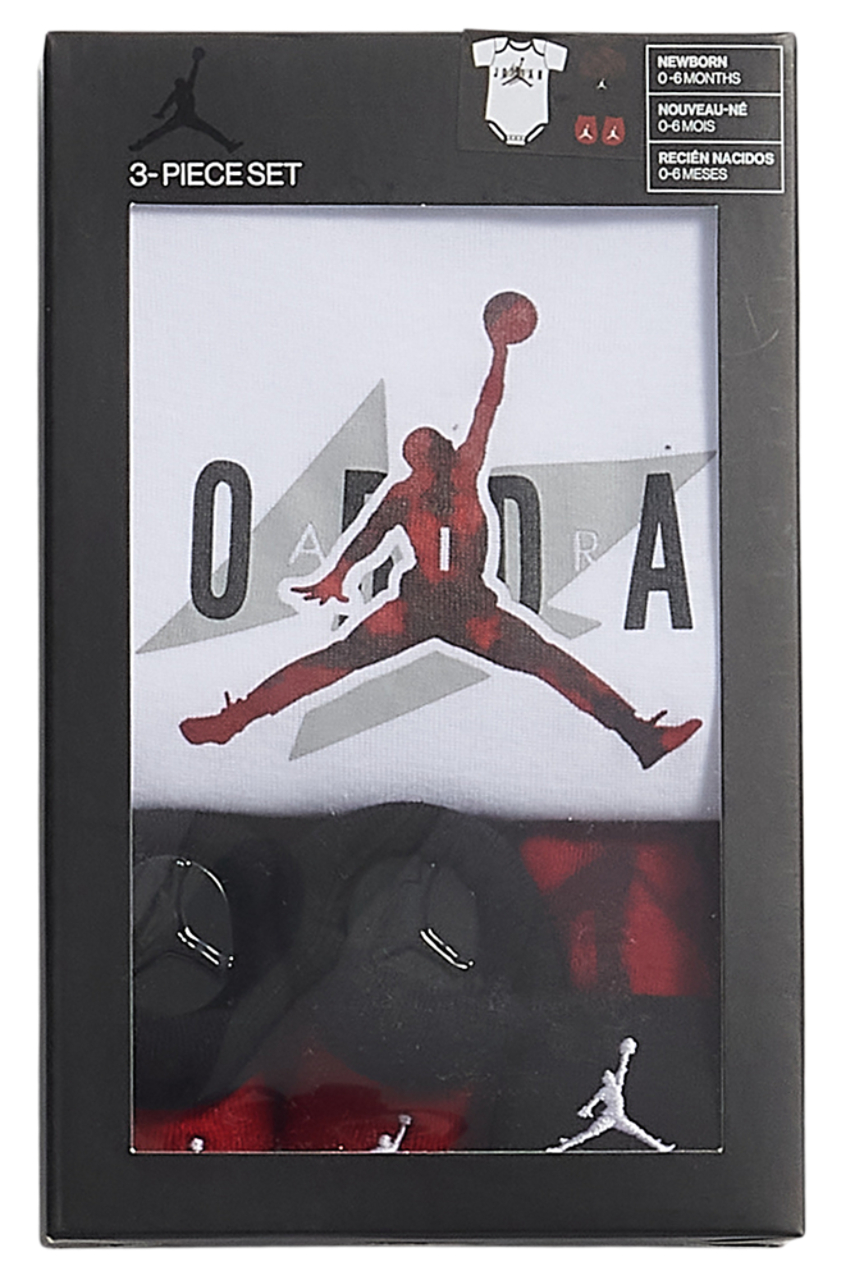 Jordan Hat, Bodysuit, & Bootie 3 Piece Set Image 2 of 2. Tap to open photo gallery.