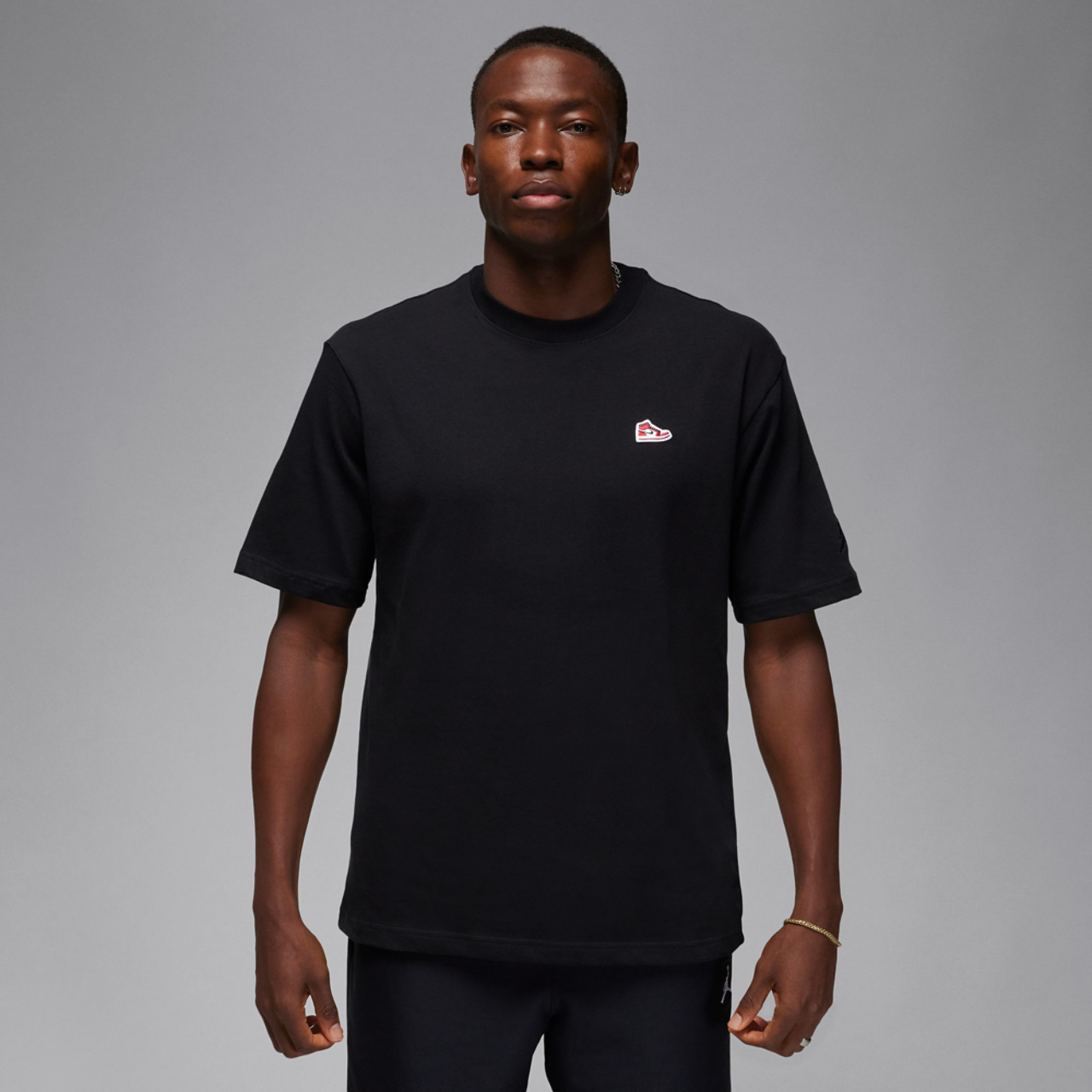 Jordan Sneaker Pitch Short Sleeve Crew Image 1 of 2. Tap to open photo gallery.
