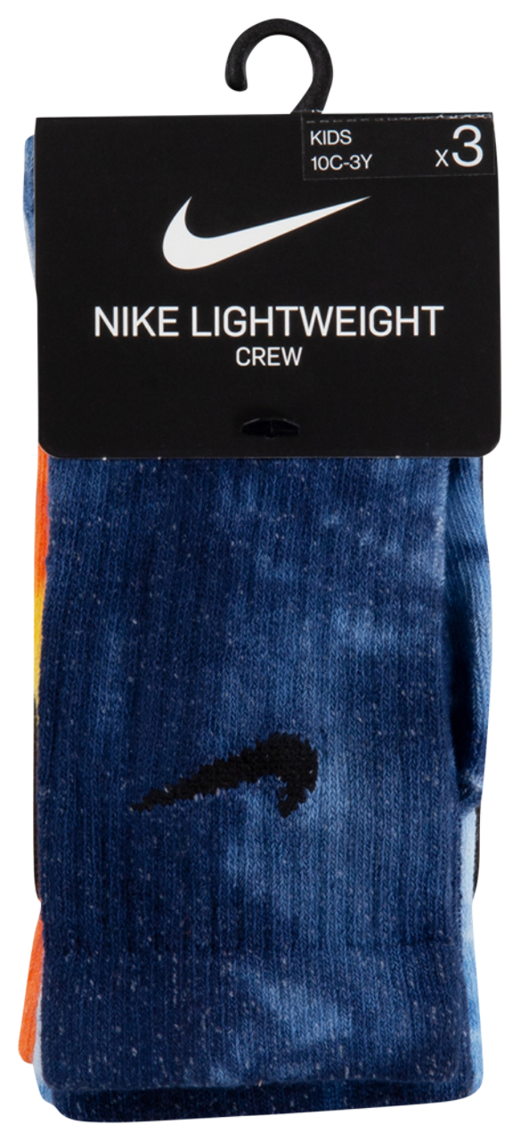 Nike Tie Dye Crew 3 Pack Socks Image 3 of 3. Tap to open photo gallery.