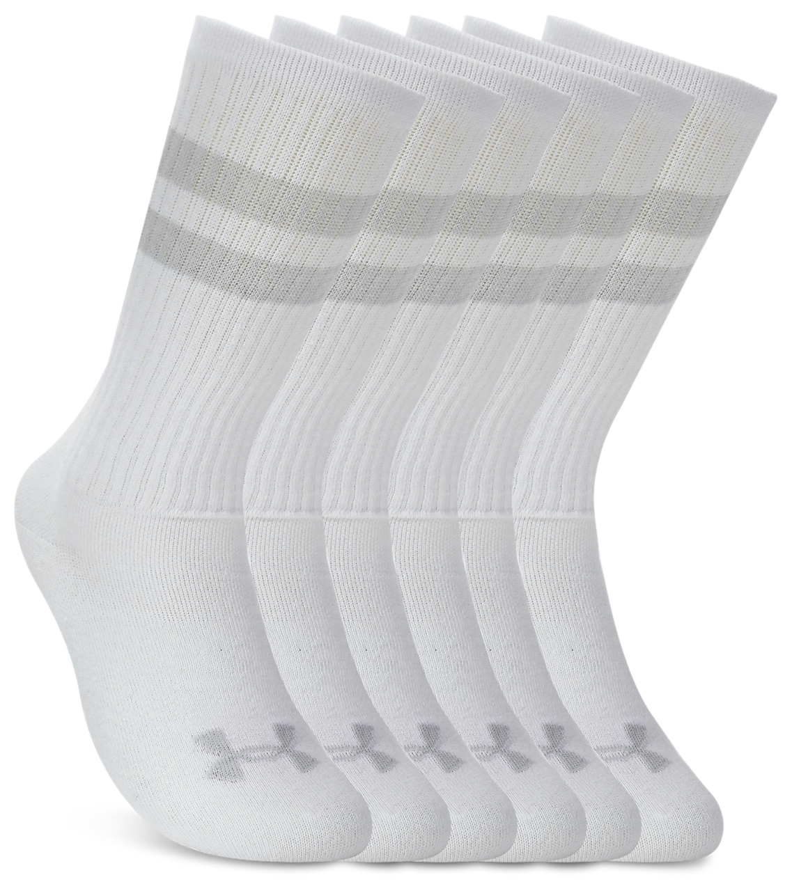 Under Armour Essential 6 Pack Crew Socks Image 1 of 4. Tap to open photo gallery.