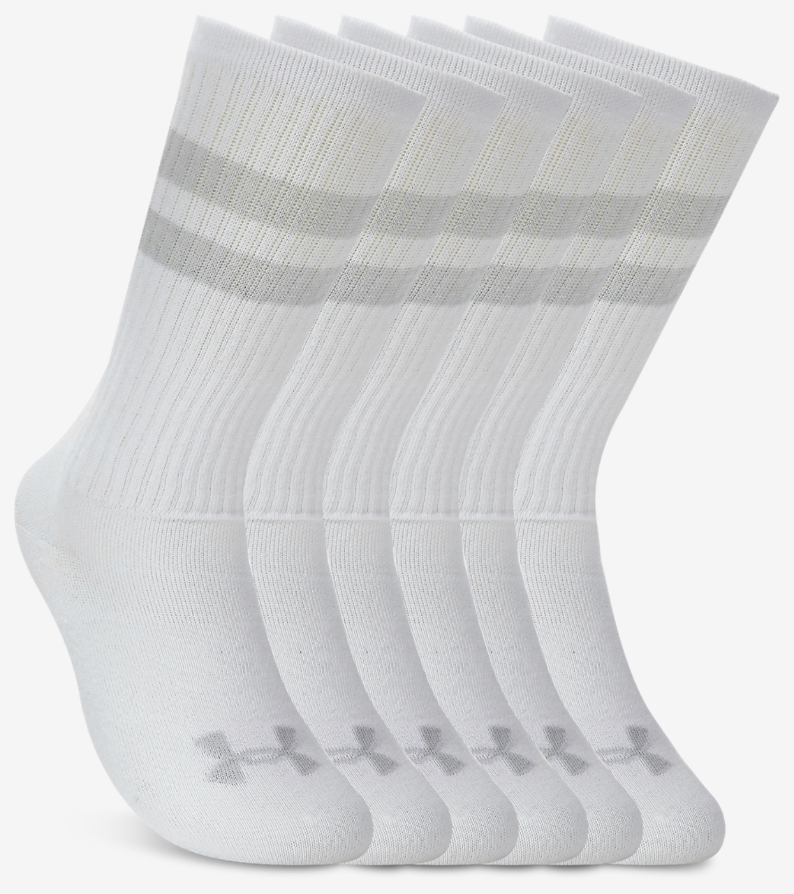 Under Armour Essential 6 Pack Crew Socks Image 1 of 4. Tap to open photo gallery.