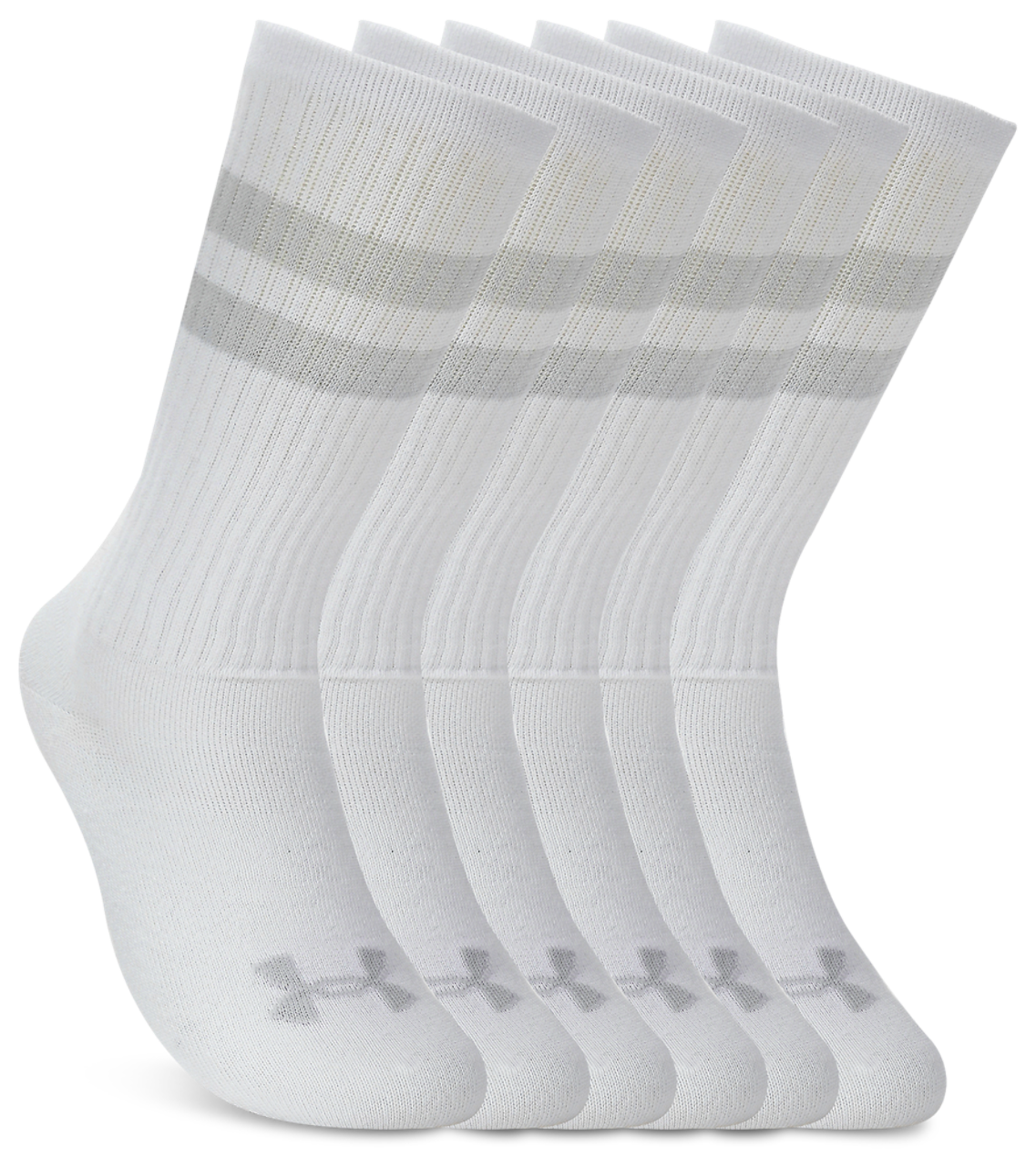 Under Armour Essential 6 Pack Crew Socks Image 1 of 4. Tap to open photo gallery.