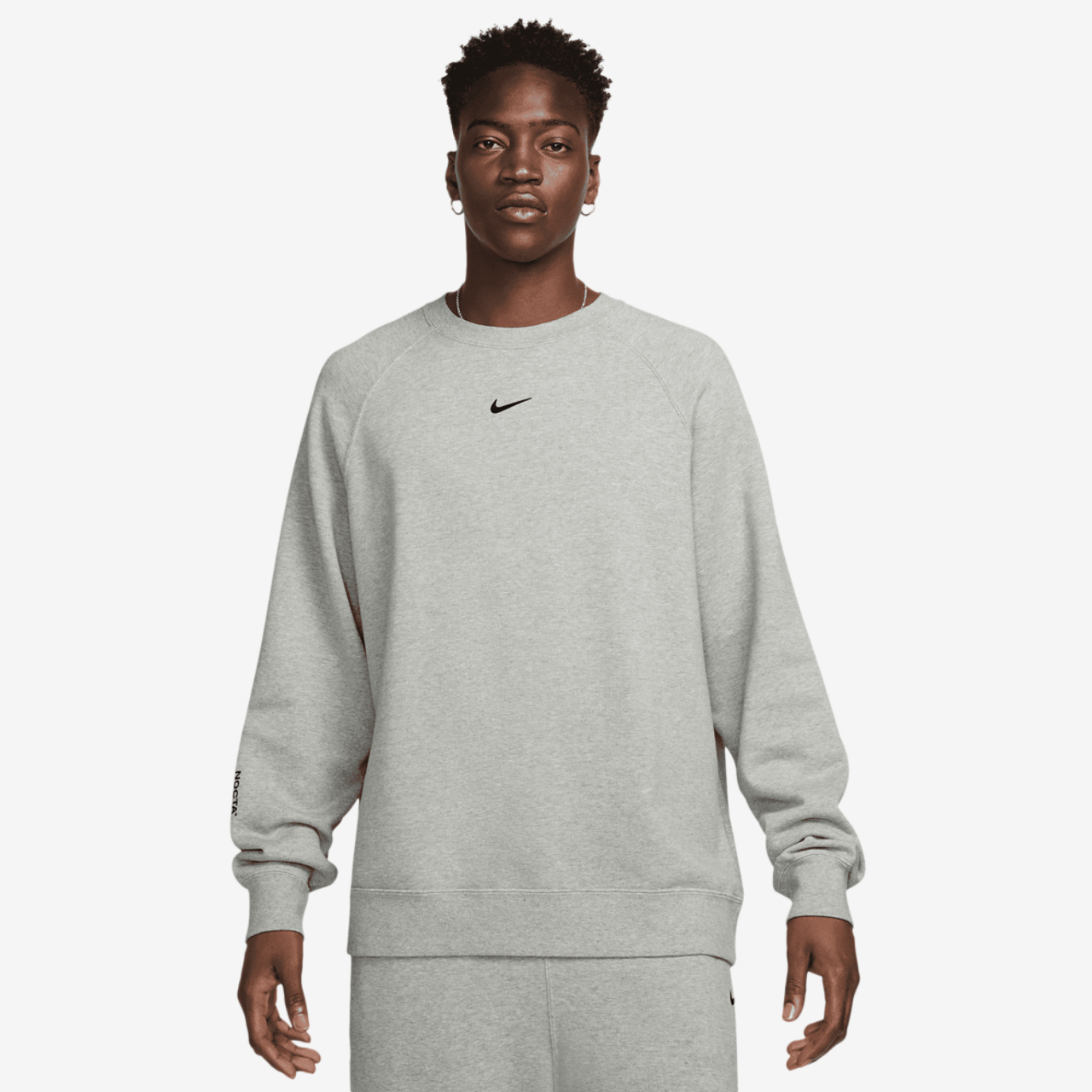 Nike NRG Nocta CS Fleece Crew Image 2 of 9. Tap to open photo gallery.