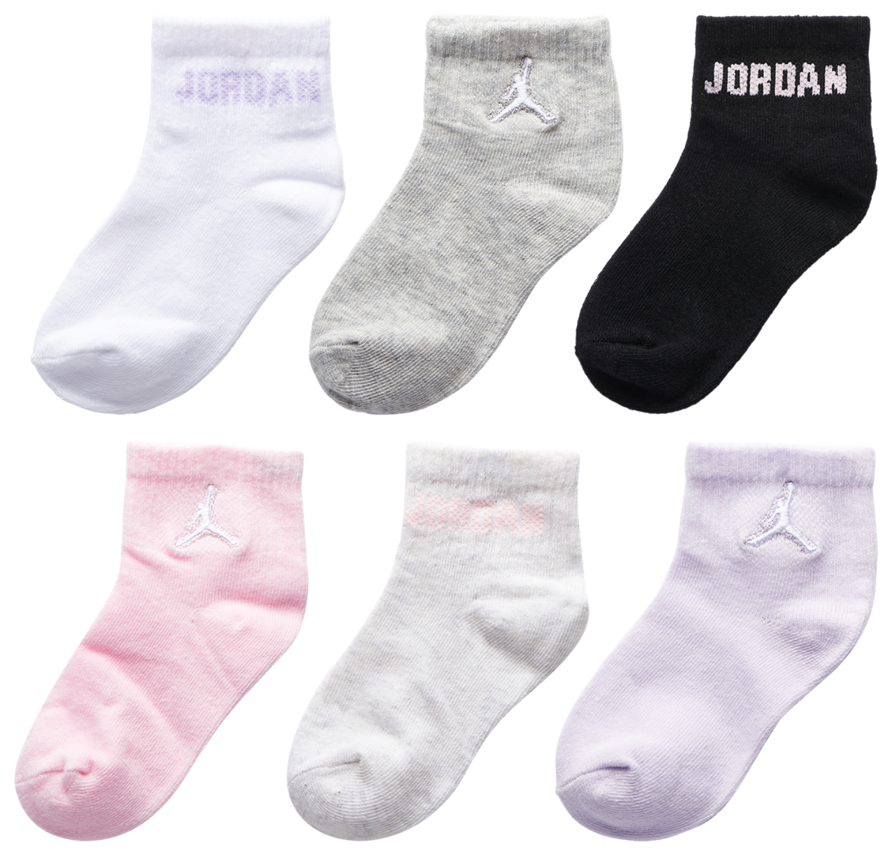 Jordan 6PK Infant Everyday Essential Sock Image 1 of 7. Tap to open photo gallery.