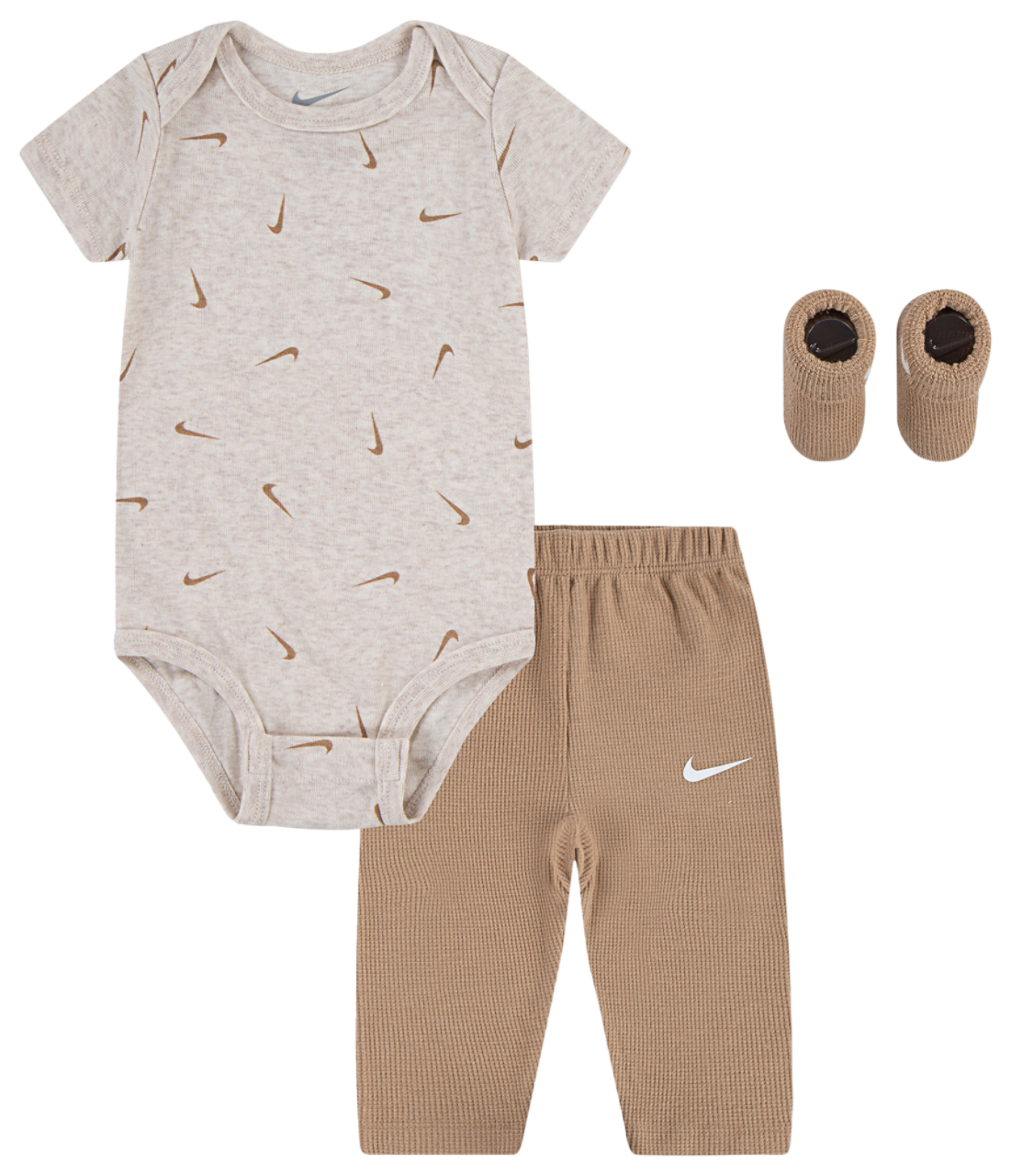 Nike 3 Pack Bodysuit & Waffle Pants Image 1 of 2. Tap to open photo gallery.