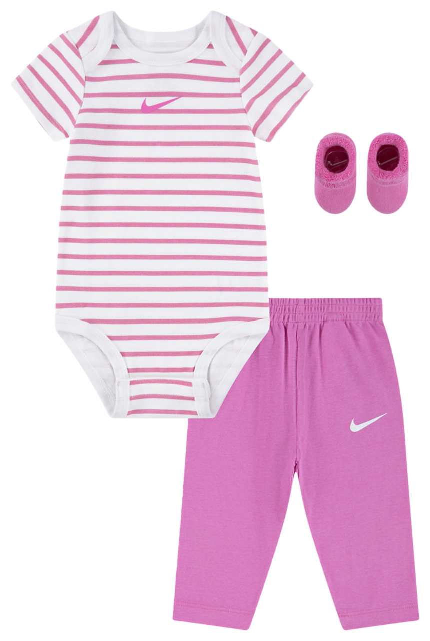 Nike Bodysuit & Terry Pants 3 Pack Image 1 of 5. Tap to open photo gallery.