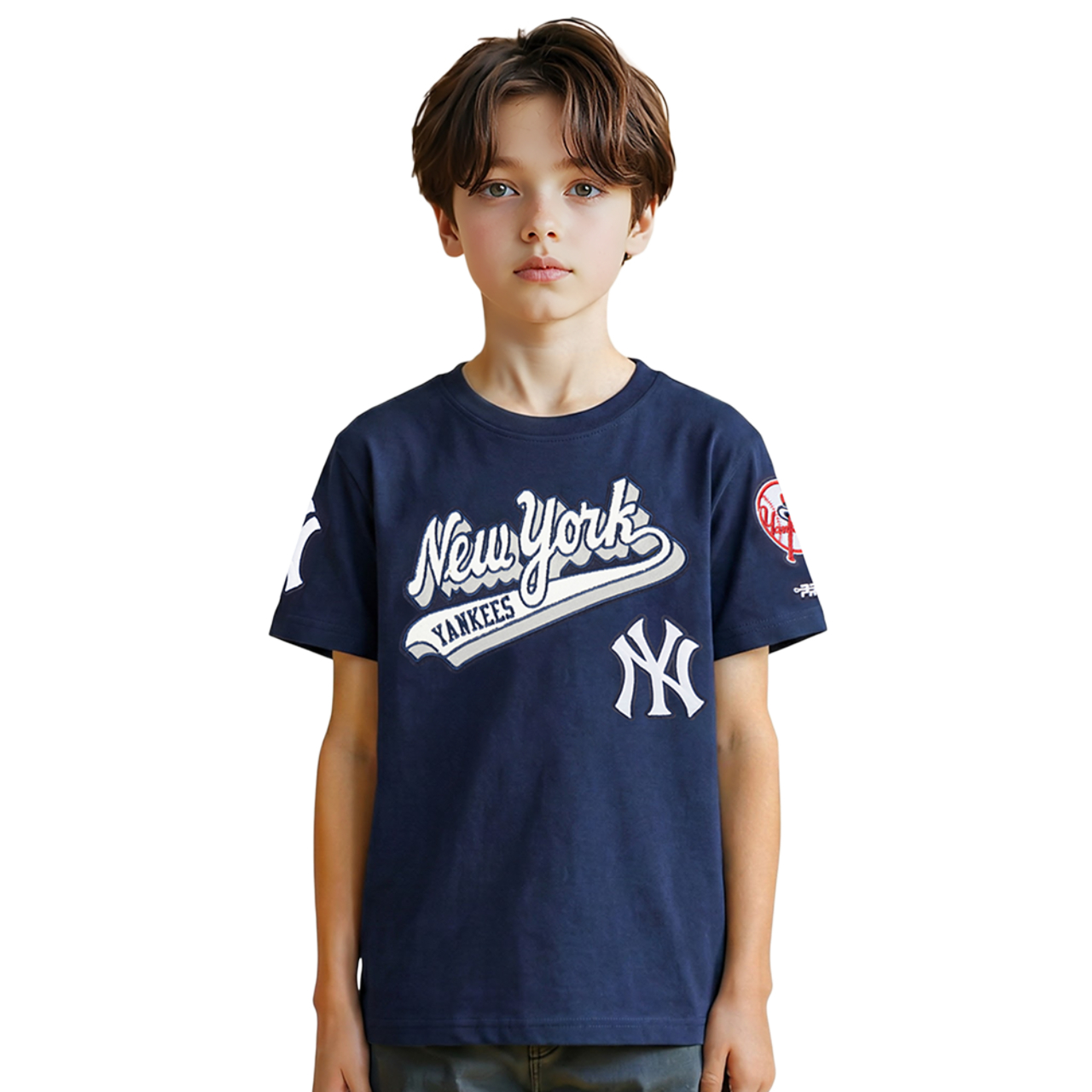 Pro Standard NY Yankees Script T-Shirt Image 1 of 7. Tap to open photo gallery.