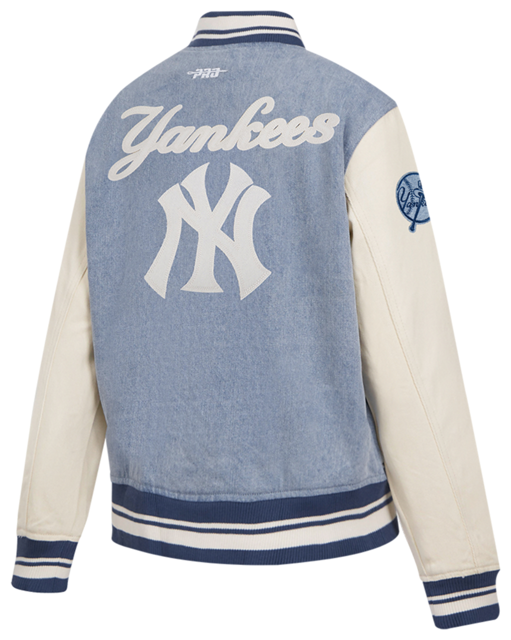 Pro Standard NY Yankees Denim Jacket Image 4 of 7. Tap to open photo gallery.