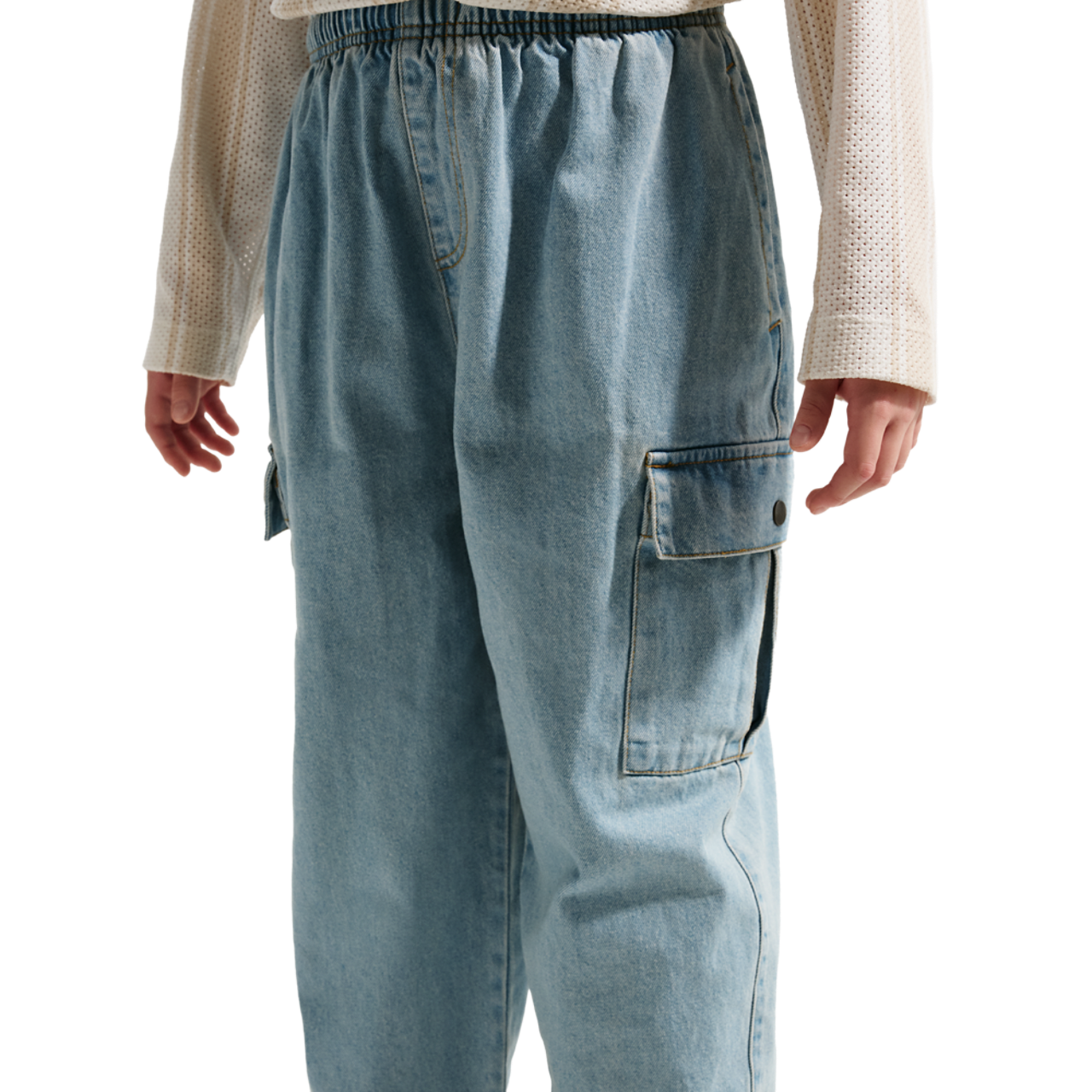 Nike NSW Denim Cargo Pant Image 1 of 5. Tap to open photo gallery.