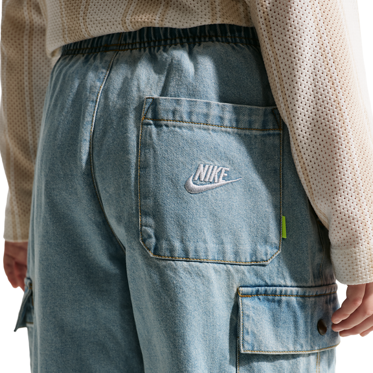 Nike NSW Denim Cargo Pant Image 2 of 5. Tap to open photo gallery.