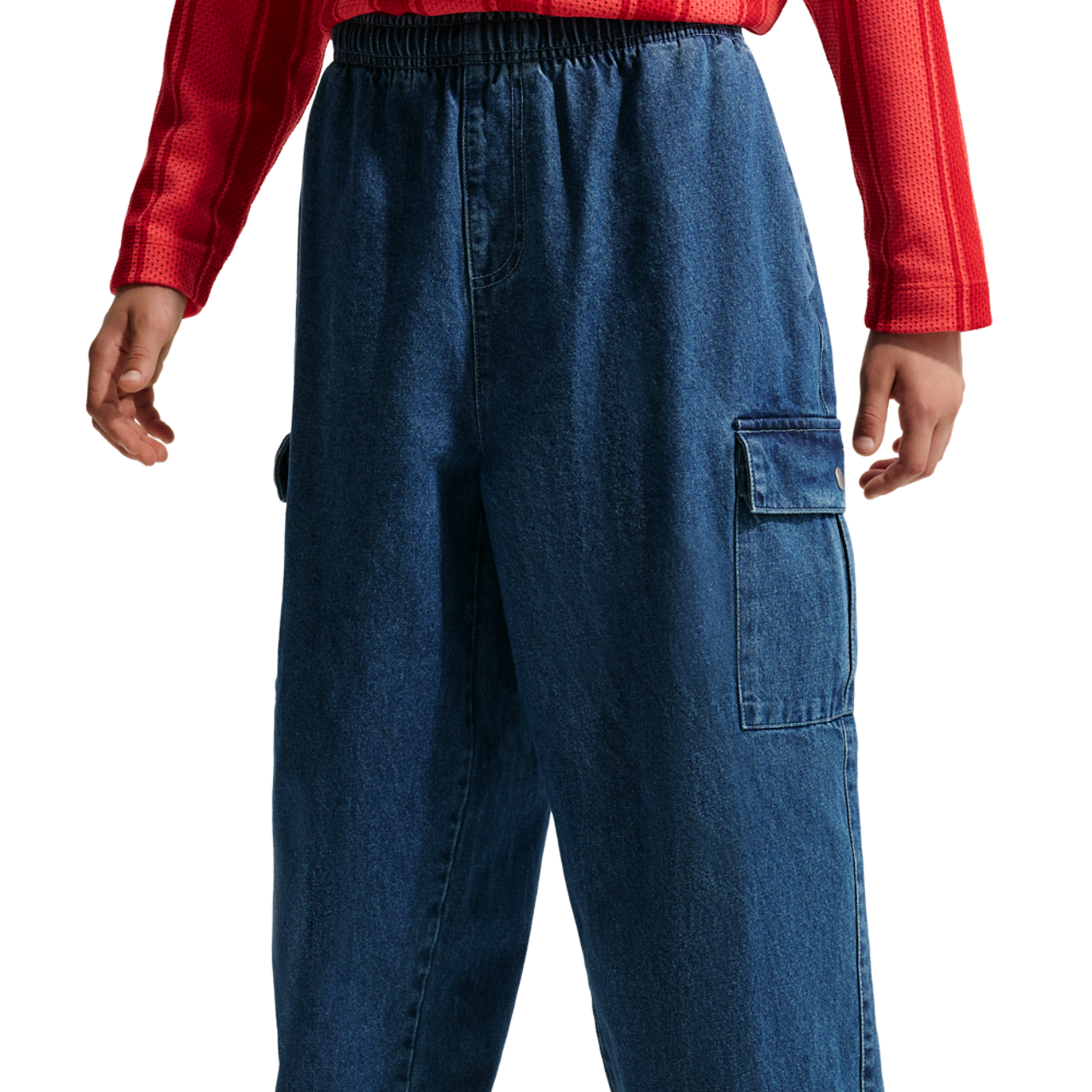 Nike NSW Denim Cargo Pant Image 3 of 5. Tap to open photo gallery.