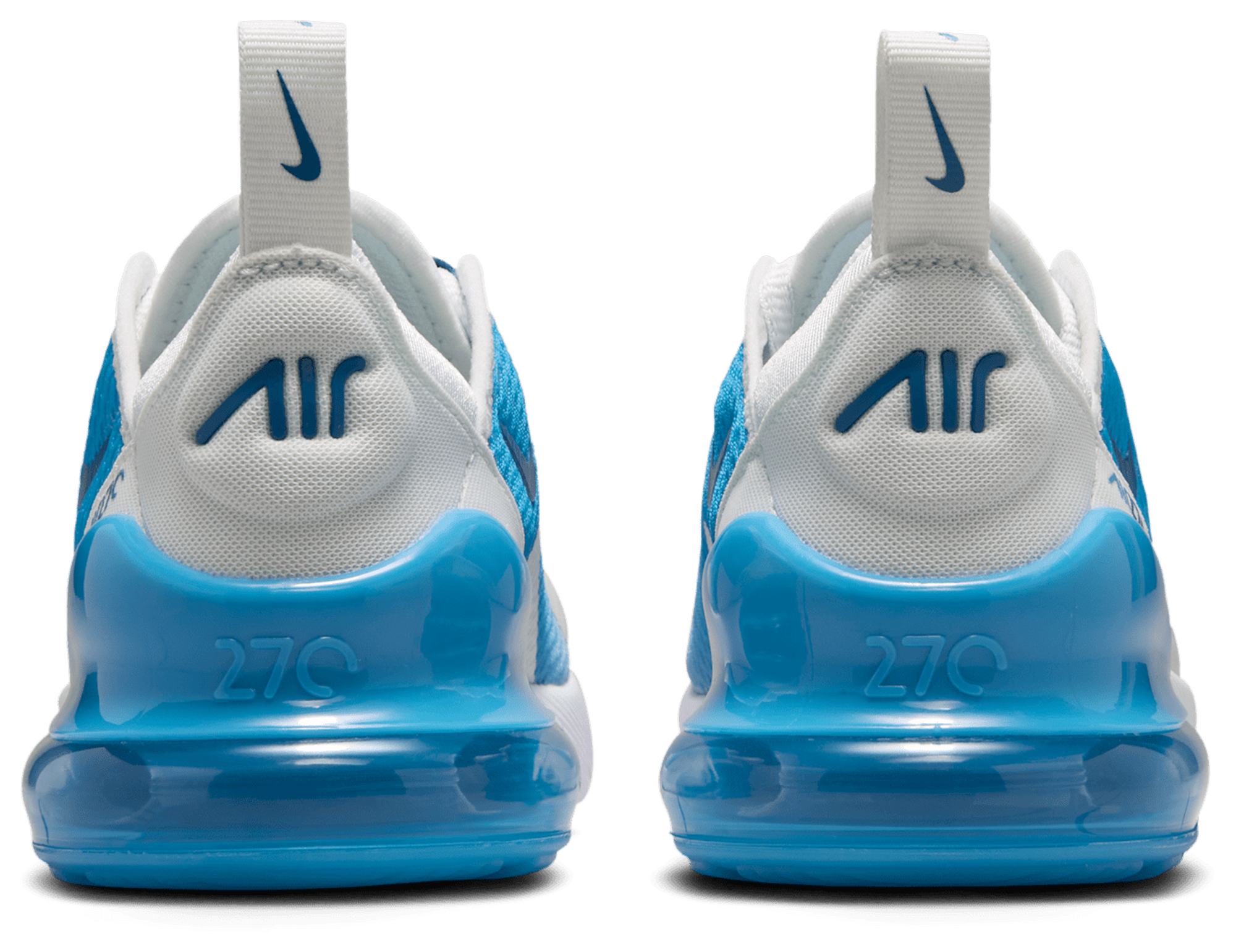 Nike Air Max 270 童款 - Off White/Court Blue/Dutch Blue - Image 3