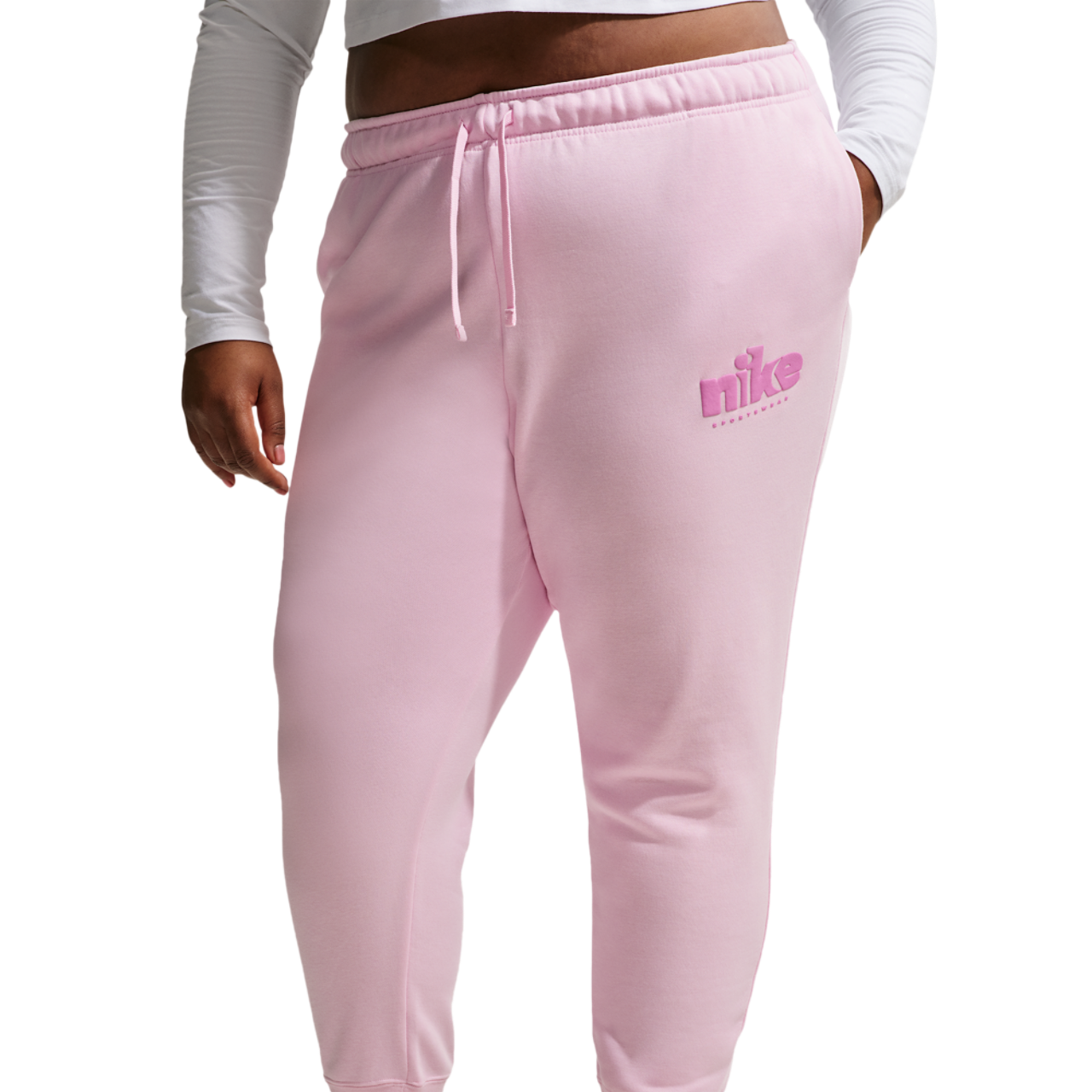 Nike NSW Club Fleece GX Pant Plus Size Image 1 of 4. Tap to open photo gallery.