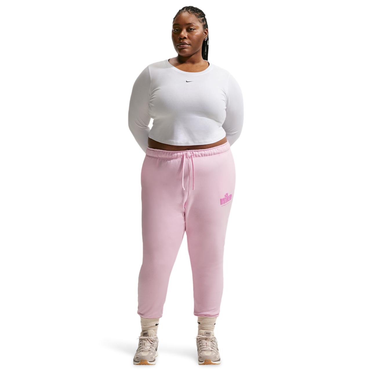 Nike NSW Club Fleece GX Pant Plus Size Image 3 of 4. Tap to open photo gallery.