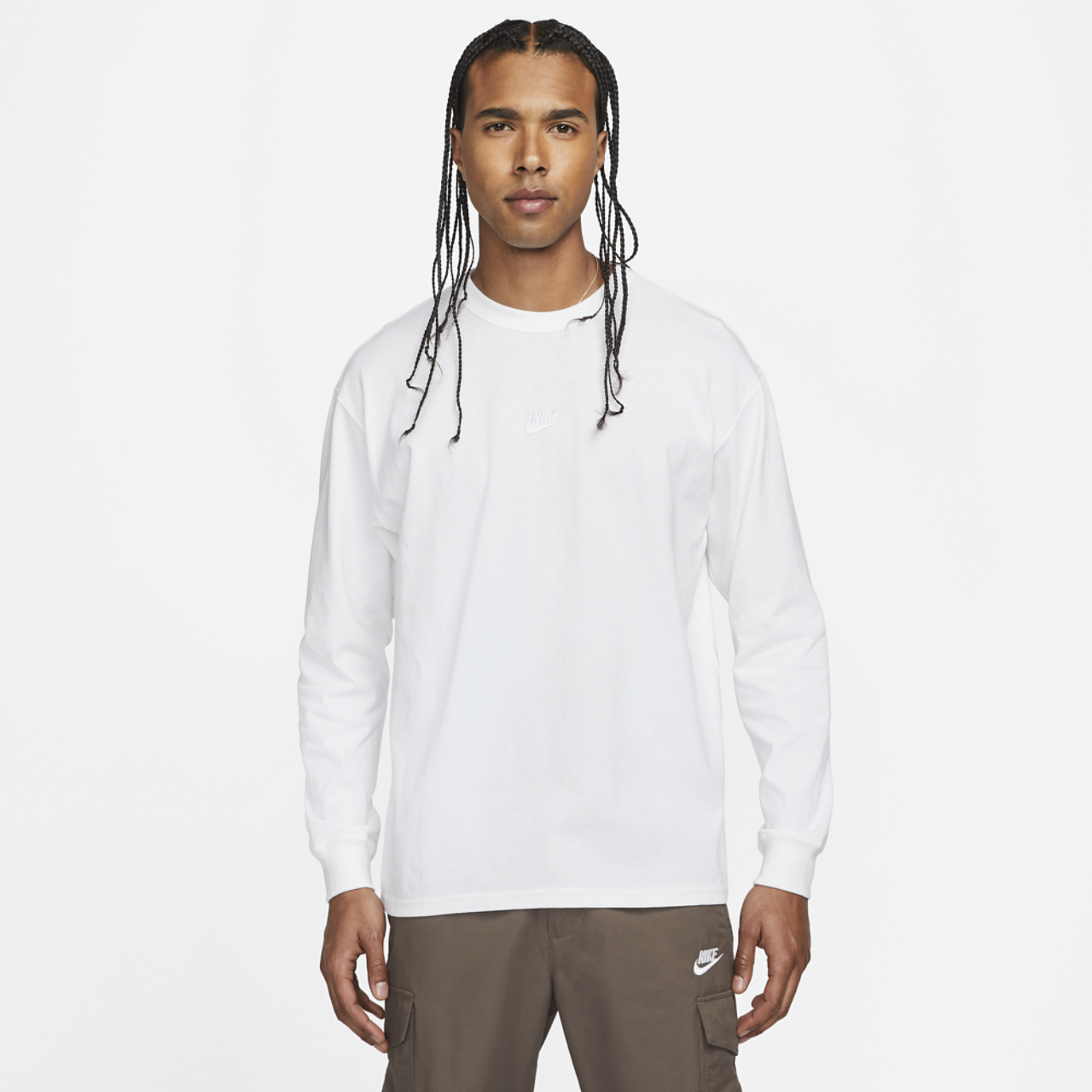 Nike Premium Essentials Long Sleeve SUST T-Shirt Image 2 of 5. Tap to open photo gallery.